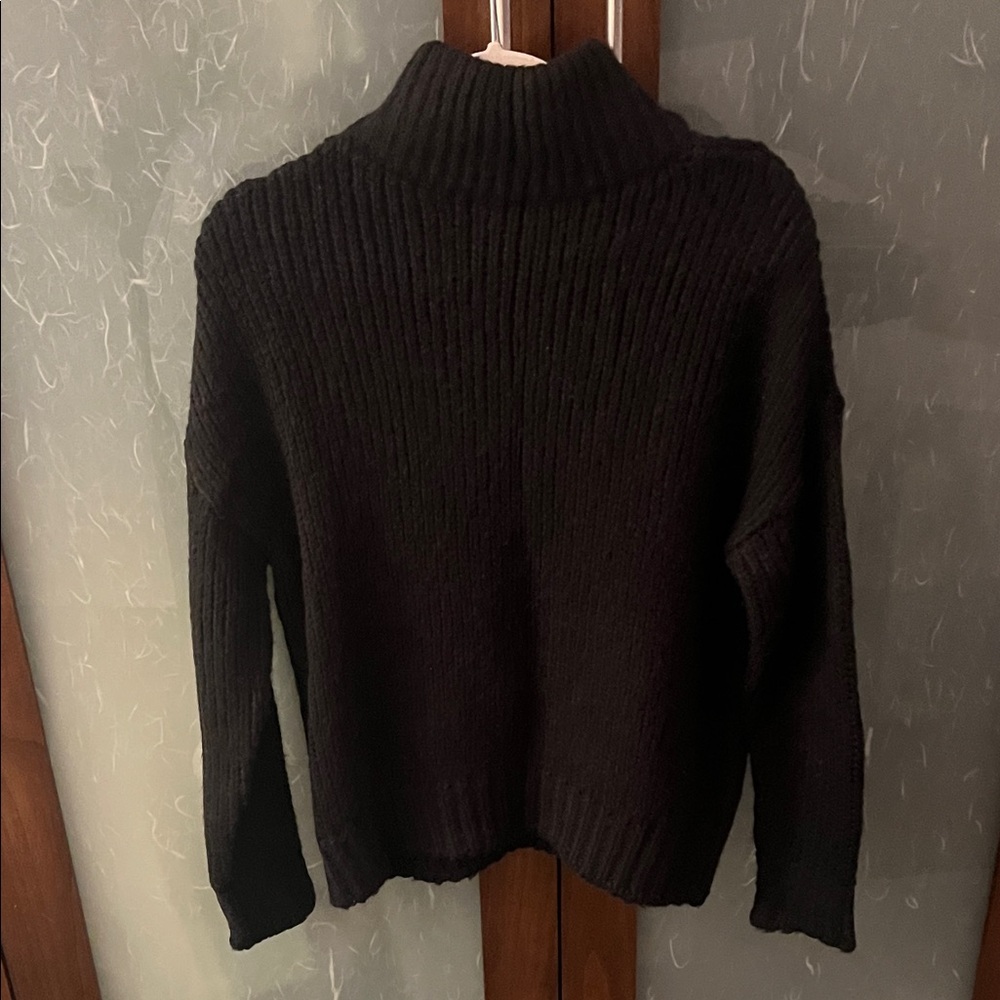 L'Academie Black Turtleneck Sweater